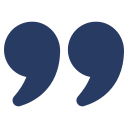 Quote symbol representing testimonials or feedback.